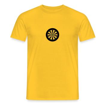 Dart Board - Männer T-Shirt - Gelb - Vorne - AI Model Male 178 dark (178cm)