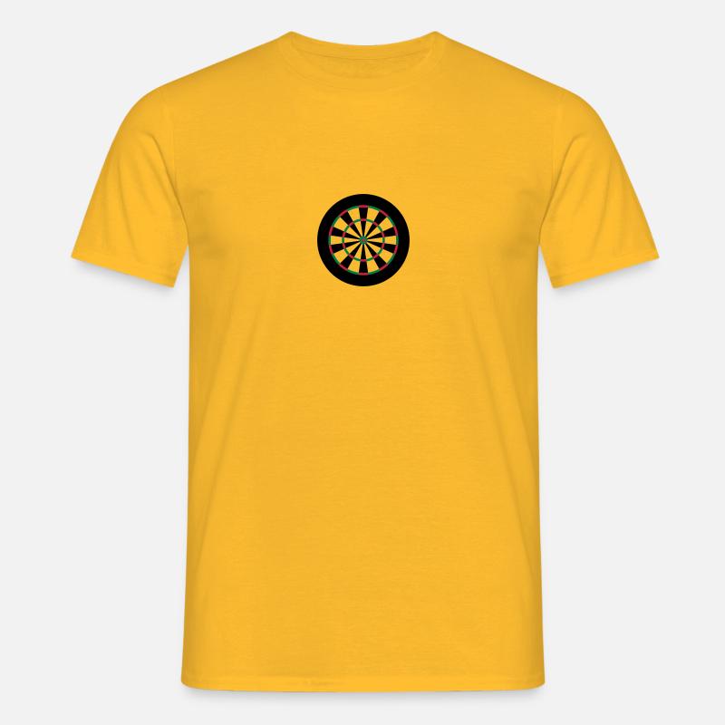 Dart Board - Männer T-Shirt - Gelb