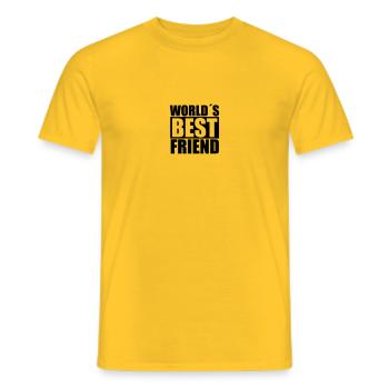 Worlds Best Friend - Männer T-Shirt - Gelb - Vorne - AI Model Male 178 dark (178cm)