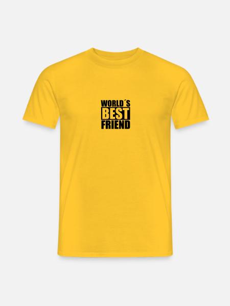 Worlds Best Friend - Men's T-Shirt - yellow