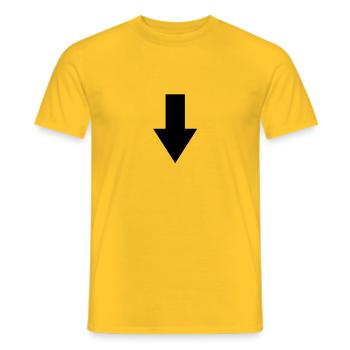 pfeil - Männer T-Shirt - Gelb - Vorne - AI Model Male 178 dark (178cm)