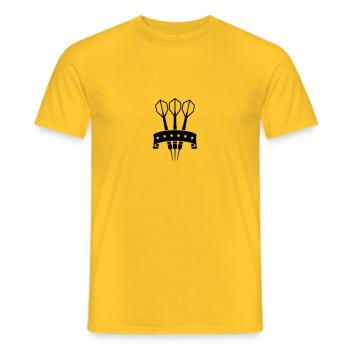 Darts Star Banner - Männer T-Shirt - Gelb - Vorne - AI Model Male 178 dark (178cm)