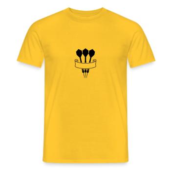 Dart Banner Logo - Männer T-Shirt - Gelb - Vorne - AI Model Male 178 dark (178cm)