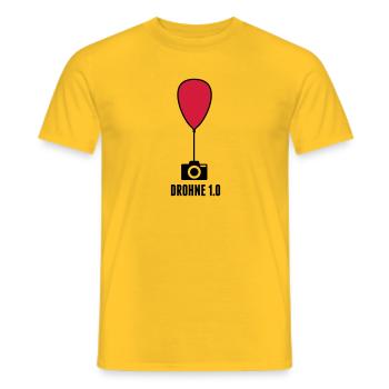 Drohne 1.0 - Ballon + Kamera - Männer T-Shirt - Gelb - Vorne - AI Model Male 178 dark (178cm)