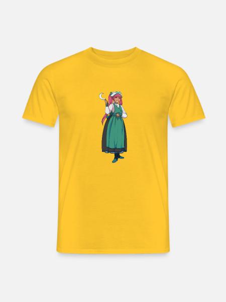 Nicole, Schulheilerin auf Legendarium Hohenzollern - Männer T-Shirt - Gelb