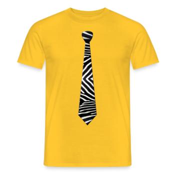CRAVATE ZEBRE - T-shirt homme - jaune - Devant - AI Model Male 178 dark (178cm)