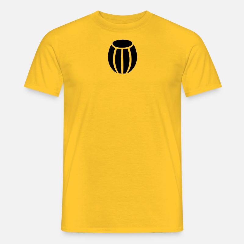 Holzfass Icon - Männer T-Shirt - Gelb