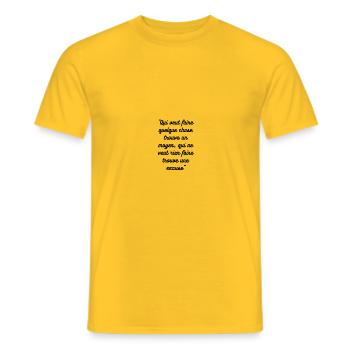 situation - T-shirt homme - jaune - Devant - AI Model Male 178 dark (178cm)