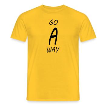 Go a way - Männer T-Shirt - Gelb - Vorne - AI Model Male 178 dark (178cm)
