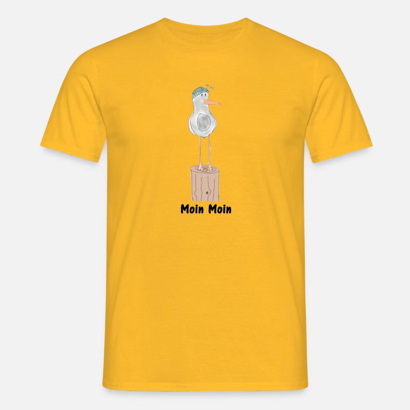 moin moin - Männer T-Shirt - Gelb