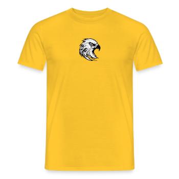 Illustration détaillée de la tête d’aigle - T-shirt homme - jaune - Devant - AI Model Male 178 dark (178cm)