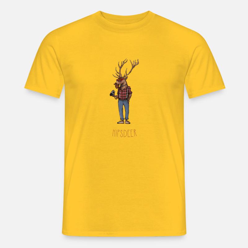 Hipsdeer - Männer T-Shirt - Gelb