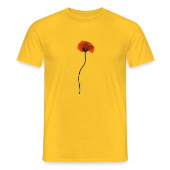 Mohn(tag) - Männer T-Shirt - Gelb - Vorne - AI Model Male 178 dark (178cm)