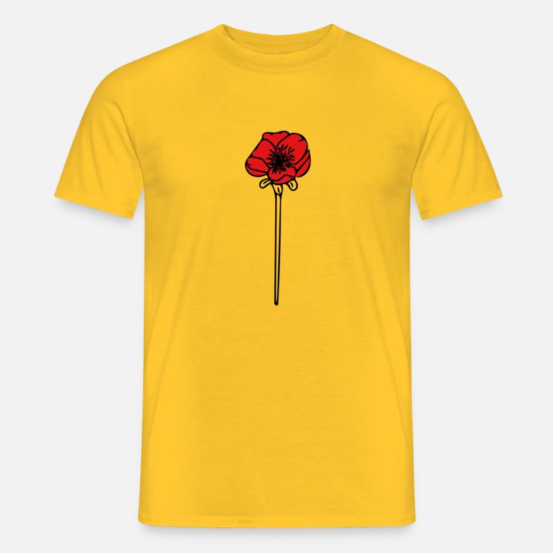 Mohn - Männer T-Shirt - Gelb