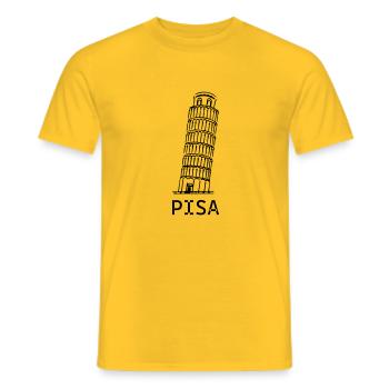 Pise - T-shirt homme - jaune - Devant - AI Model Male 178 dark (178cm)