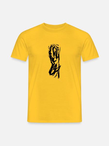 Artistic abstract artwork woman - Men's T-Shirt - yellow