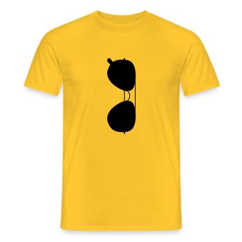Lunettes de soleil - T-shirt homme - jaune - Devant - AI Model Male 178 dark (178cm)