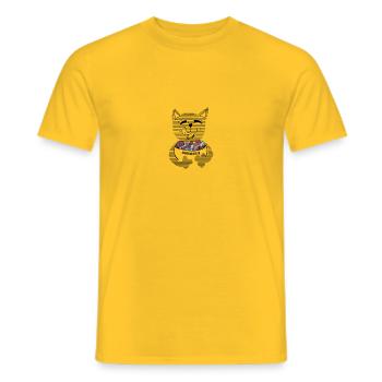 naschkatze - Männer T-Shirt - Gelb - Vorne - AI Model Male 178 dark (178cm)