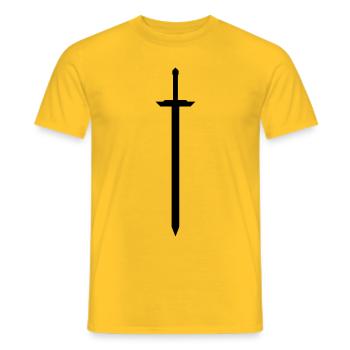 Schwert 4 - Men's T-Shirt - yellow - Front - AI Model Male 178 dark (178cm)