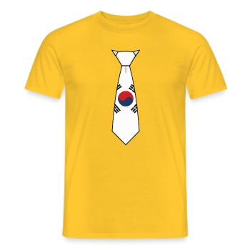 Corée du Sud - T-shirt homme - jaune - Devant - AI Model Male 178 dark (178cm)