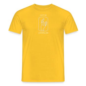 Coffee Sommelier - Männer T-Shirt - Gelb - Vorne - AI Model Male 178 dark (178cm)