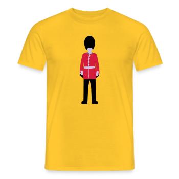 Queen's Guard - Men's T-Shirt - yellow - Front - AI Model Male 178 dark (178cm)