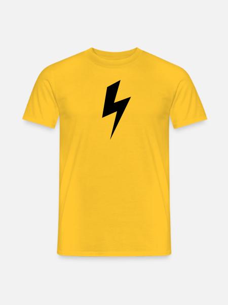 Strom Blitz Elektro Icon - Männer T-Shirt - Gelb