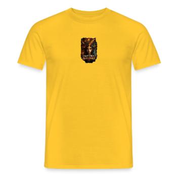 Chaos im Kopf. Feuer im Herzen - Männer T-Shirt - Gelb - Vorne - AI Model Male 178 dark (178cm)