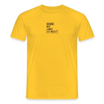 schiri wie lange ist noch - Männer T-Shirt - Gelb - Vorne - AI Model Male 178 dark (178cm)