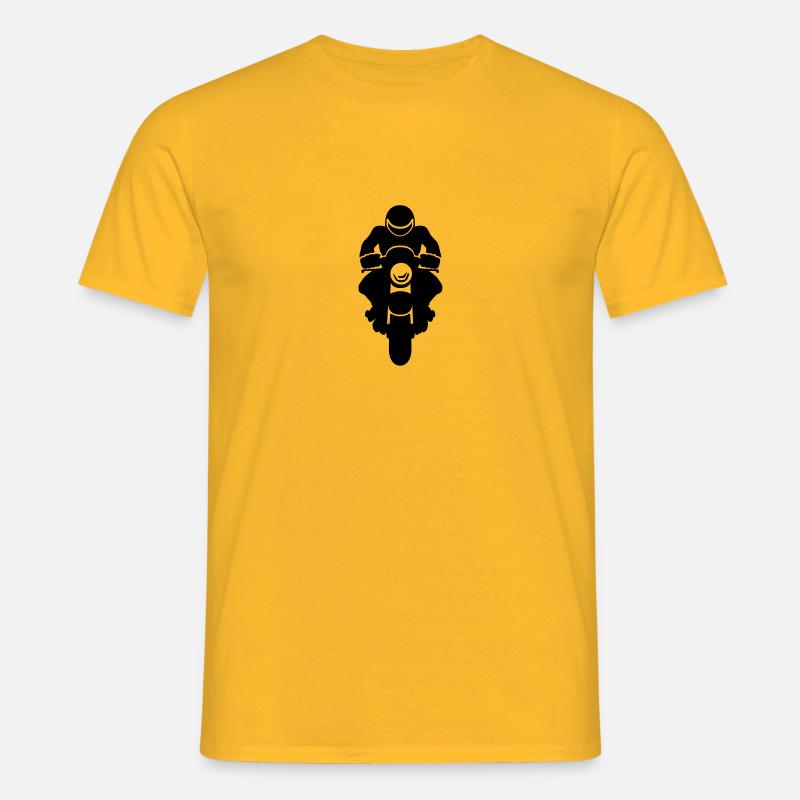 Motorradfahrer - Männer T-Shirt - Gelb