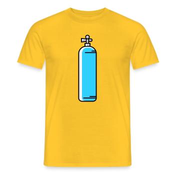 Oxygen diving icon - Men's T-Shirt - yellow - Front - AI Model Male 178 dark (178cm)