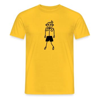 Schwimmflügel - Schwimmen - Männer T-Shirt - Gelb - Vorne - AI Model Male 178 dark (178cm)