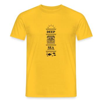 Aventure en haute mer - T-shirt homme - jaune - Devant - AI Model Male 178 dark (178cm)
