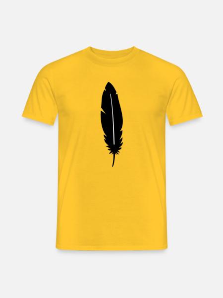 Feather silhouette - Men's T-Shirt - yellow