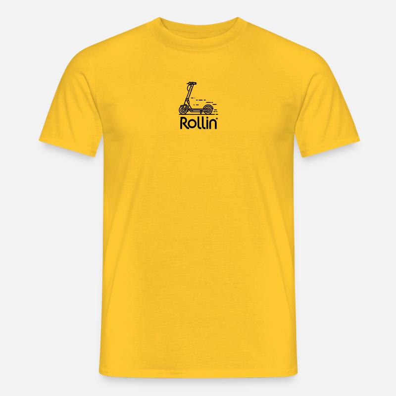 E-Scooter - Männer T-Shirt - Gelb