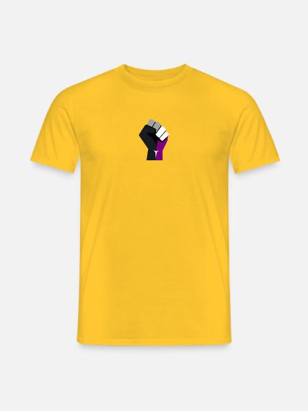 asexuell erhobene Faust - Männer T-Shirt - Gelb