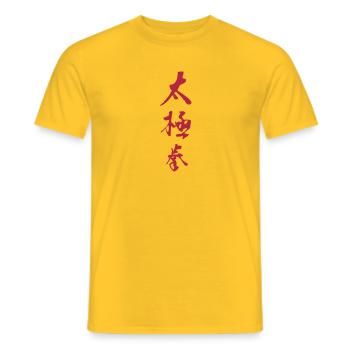 Tai Chi Chuan - T-shirt homme - jaune - Devant - AI Model Male 178 dark (178cm)