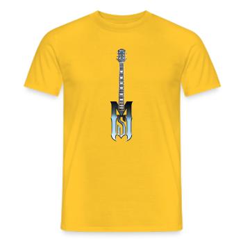 Logo officiel de Monsoon Soundworks - T-shirt homme - jaune - Devant - AI Model Male 178 dark (178cm)