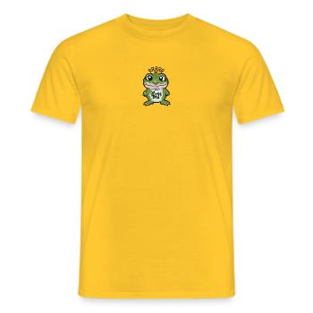 Froschkönig kiss me - Männer T-Shirt - Gelb - Vorne - AI Model Male 178 dark (178cm)
