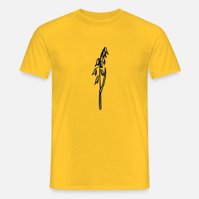 Hafer Ähre Ackerbau lustiges Geschenk Bauernhof - Männer T-Shirt - Gelb
