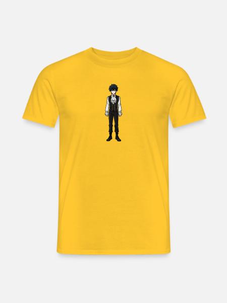 Victorianischer Frack mit Rüschen - Männer T-Shirt - Gelb