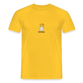 ananas - T-shirt homme - jaune - Devant - AI Model Male 178 dark (178cm)
