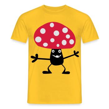 Frecher Fliegenpilz - Männer T-Shirt - Gelb - Vorne - AI Model Male 178 dark (178cm)