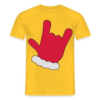 Noël - T-shirt homme - jaune - Devant - AI Model Male 178 dark (178cm)