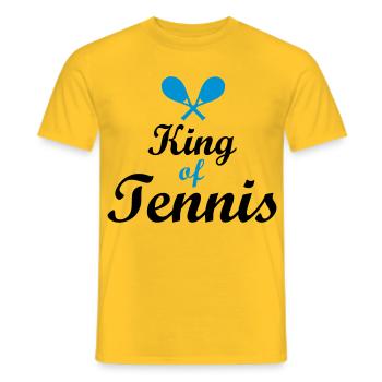 tennis - T-shirt homme - jaune - Devant - AI Model Male 178 dark (178cm)