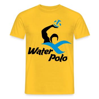Wasserball - Männer T-Shirt - Gelb - Vorne - AI Model Male 178 dark (178cm)