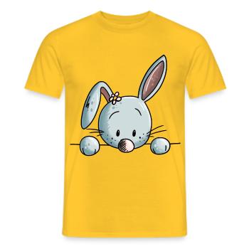 Cute little rabbit - bunny - bunny - comic - Men's T-Shirt - yellow - Front - AI Model Male 178 dark (178cm)