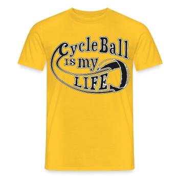 Radball | boule de cycle est ma vie - T-shirt homme - jaune - Devant - AI Model Male 178 dark (178cm)