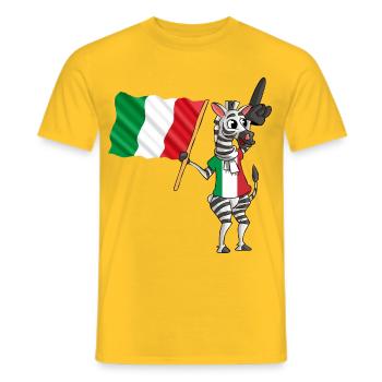 Italiens Zebra - T-shirt homme - jaune - Devant - AI Model Male 178 dark (178cm)
