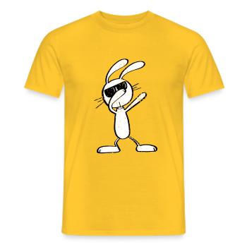 Vintage Dab danse Hare - tamponnant Lapin de Pâques - T-shirt homme - jaune - Devant - AI Model Male 178 dark (178cm)